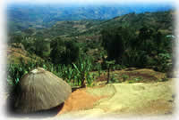 hut in valley in Ethiopia