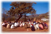 open air meeting in Ehtiopia