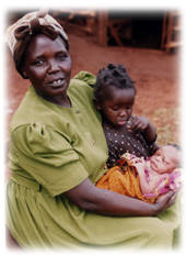 Kenyan woman and child