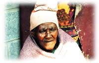 elderly woman in Lesotho