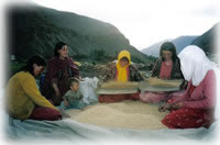 Women working in Shimshal, Pakistan