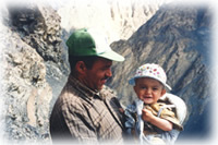 father and child in Shimshal, Pakistan