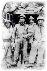 group of Peruvian miners